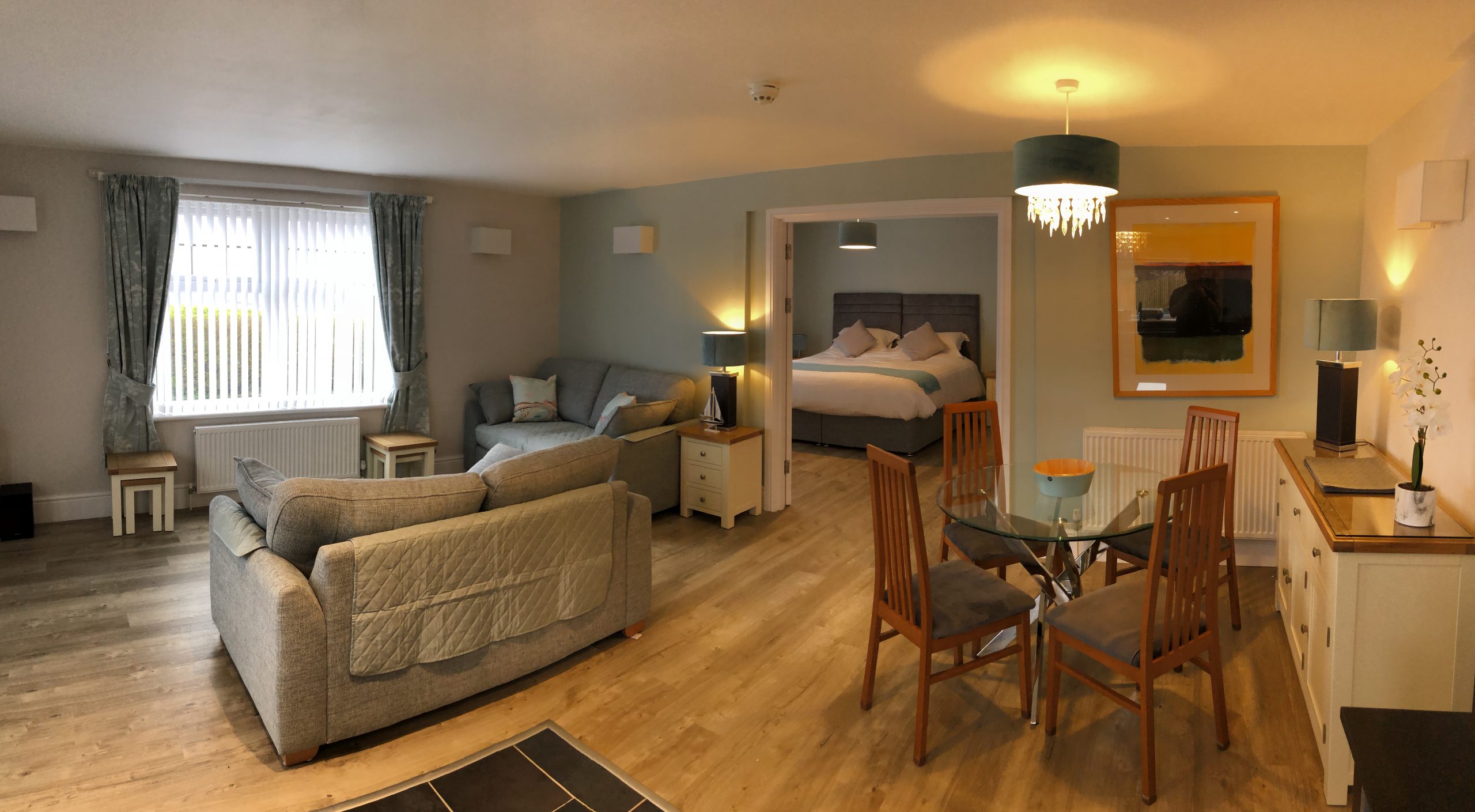 Open plan accommodation of our Self-Catering Apartment at The Beacon Country House Hotel