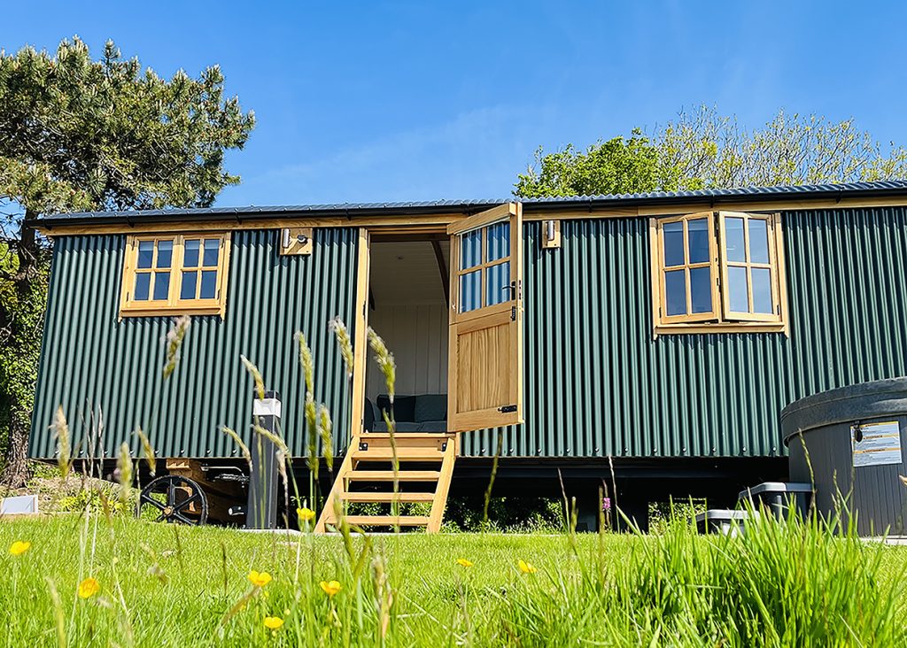 Luxury Shepherd Hut at The Beacon Country House Hotel with Hot Tub